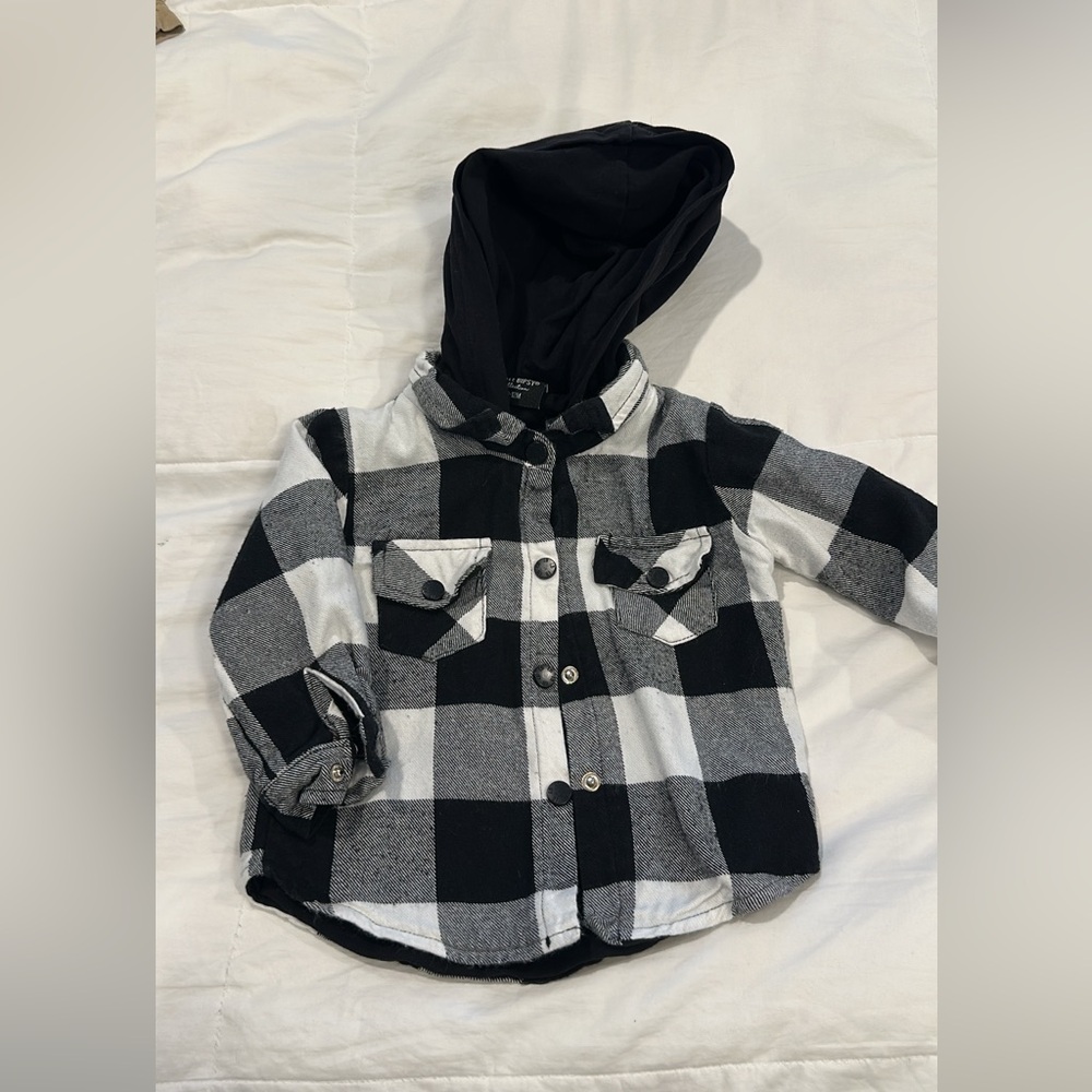 Little Bipsy buffalo check shacket